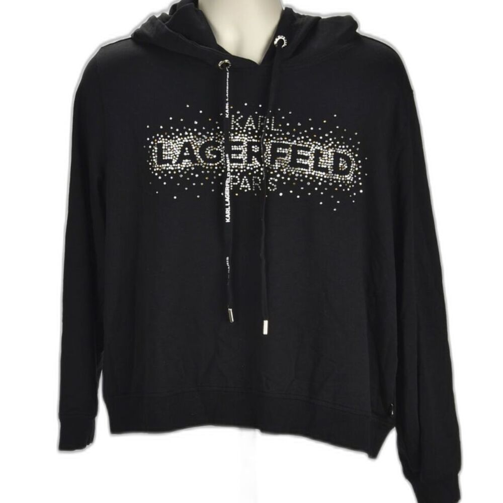 Karl Lagerfeld Blinged Out Insignia Sweatshirt Size L